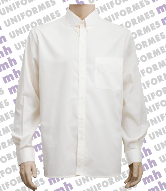 Camisa Masculina Manga Longa Creme