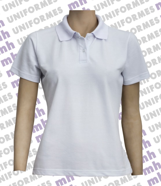 Camiseta Polo Feminina Branca