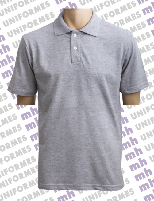 Camiseta Polo Masculina Em Malha Piquet Cinza