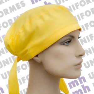 Bandana Em Brim Amarelo Canário