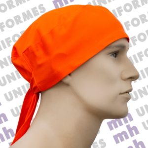 Bandana Em Brim Laranja