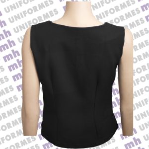 Blusinha Sem Manga Em Oxford Preto