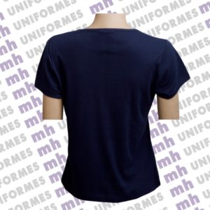 Camiseta Fitness Manga Curta Azul Marinho