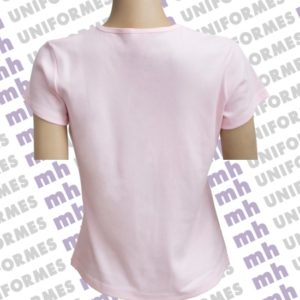 Camiseta Fitness de Manga Curta Rosa